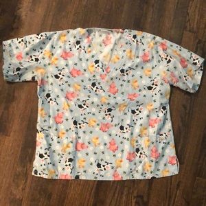 Farm animal scrub top